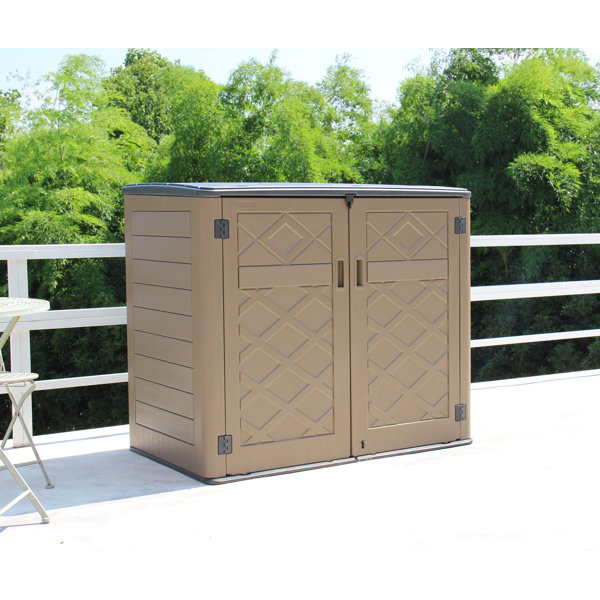 KINYING 4 ft. W x 3 ft. D Plastic Horizontal Storage Shed Wayfair
